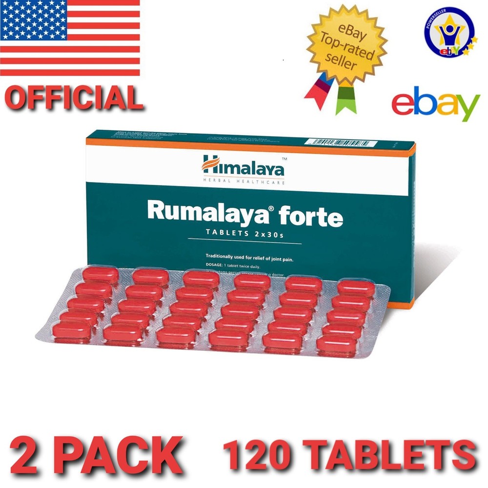Rumalaya Forte Himalaya Exp.2025 OFFICIAL USA 2 Box 120 Tablets Care Pain Back