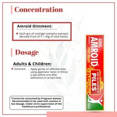 AIMIL Amroid Ayurvedic Ointment Poly Herbal Treatment Cream For Piles 20 GM x 2