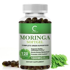 Moringa Oleifera Leaf Organic Extract 1,000mg Strength Antioxidant 120 Capsules