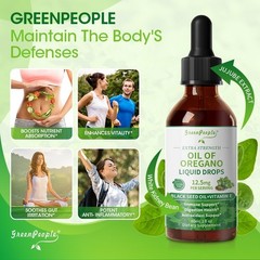 1-5Pack Organic Oil of Oregano Liquid Drops | 2 fl oz | Vegan Herbal Supplement