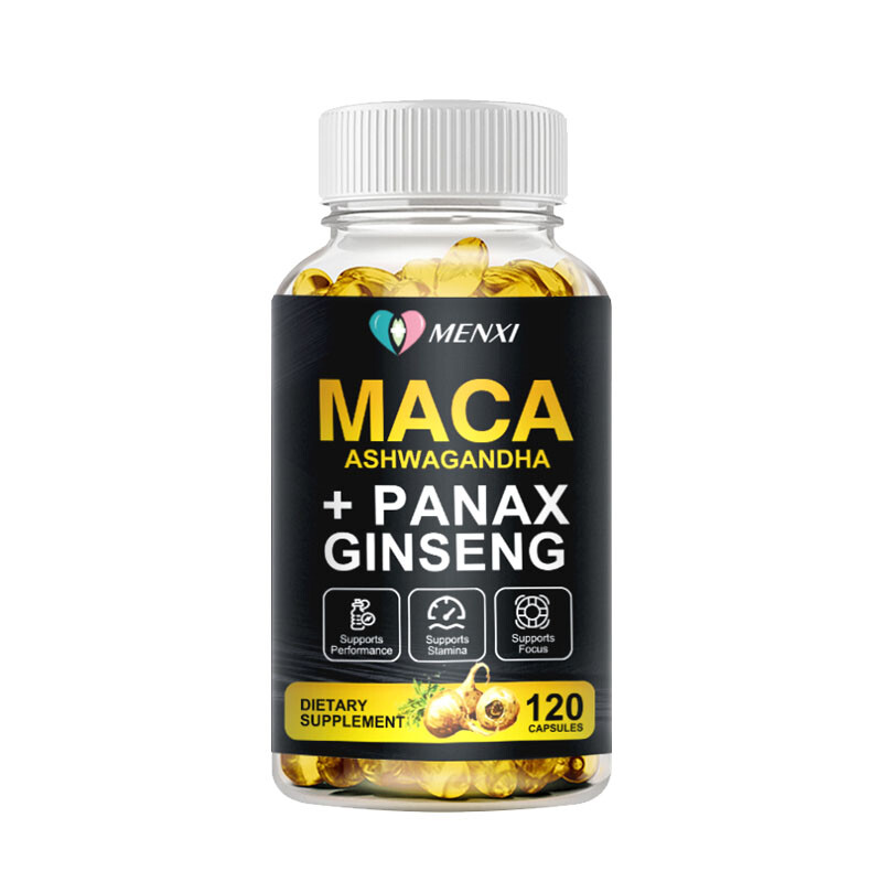 Organic Maca Root + Panax Ginseng 12000mg, Peruvian Maca Extract for Men, Women