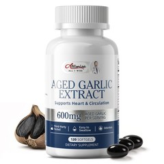 Black Garlic Extract Capsules – Natural Aged Odorless 240 Capsules Supplement