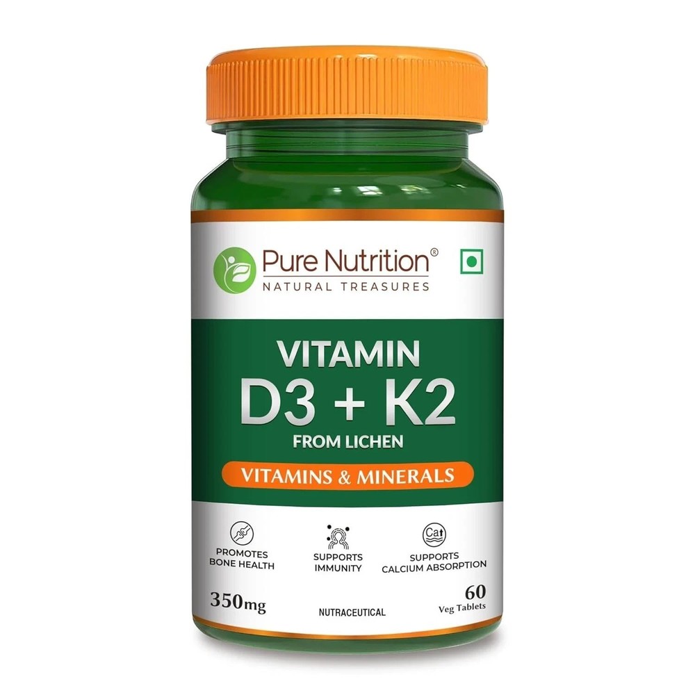 Pure Nutrition Vitamin D3 K2 Tablets 350mg, 60 Tablets d726