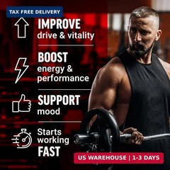Yohimbine Supplement for Men, Yohimbe Bark Extract with Superior Absorption FAST