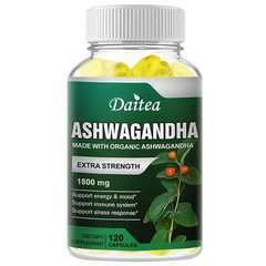 Ashwagandha Root Extract 1800 Mg, Stress Relief, Focus, Brain, Sleep, Energy