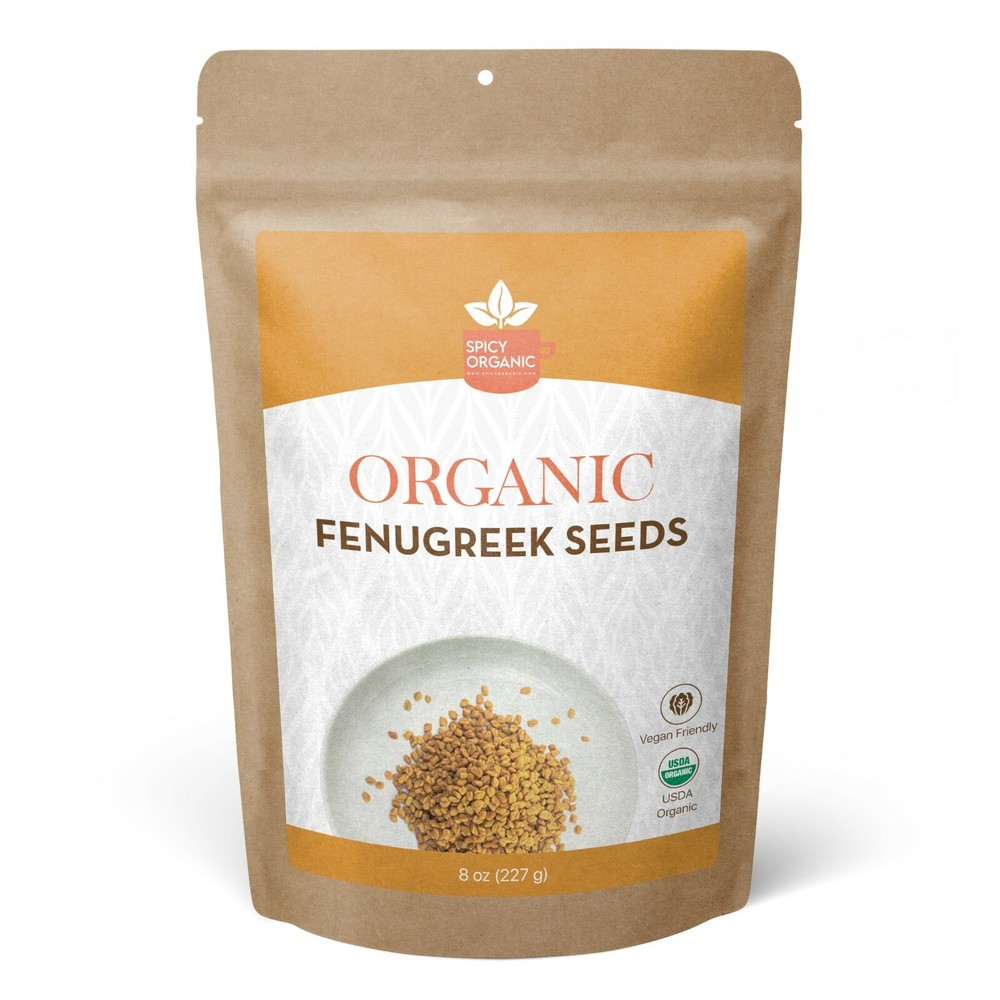 Organic Fenugreek Seeds (8 oz) – Gluten Free, Non-GMO Whole Methi Seeds