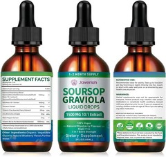 Soursop Bitters Liquid Drops Supplement with Irish Sea Moss & Turmeric for Cellu