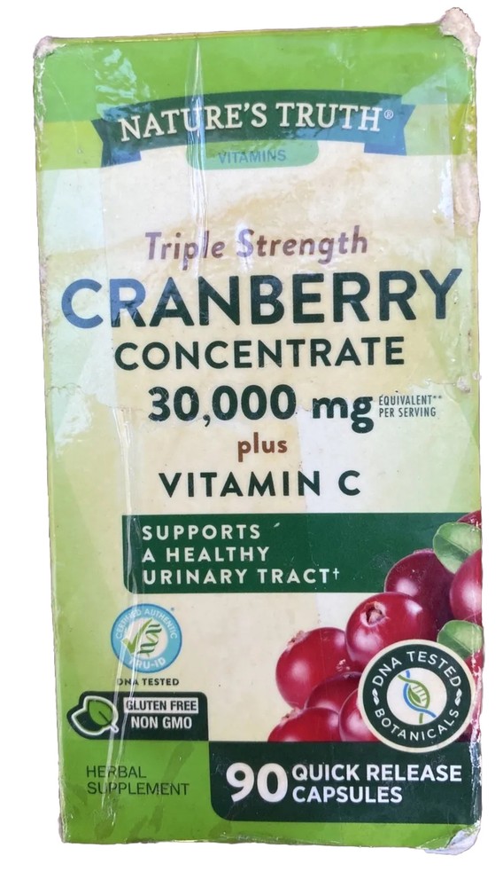 Triple Strength Cranberry Concentrate Plus Vitamin C 15,000 mg 90 Quick Capsules
