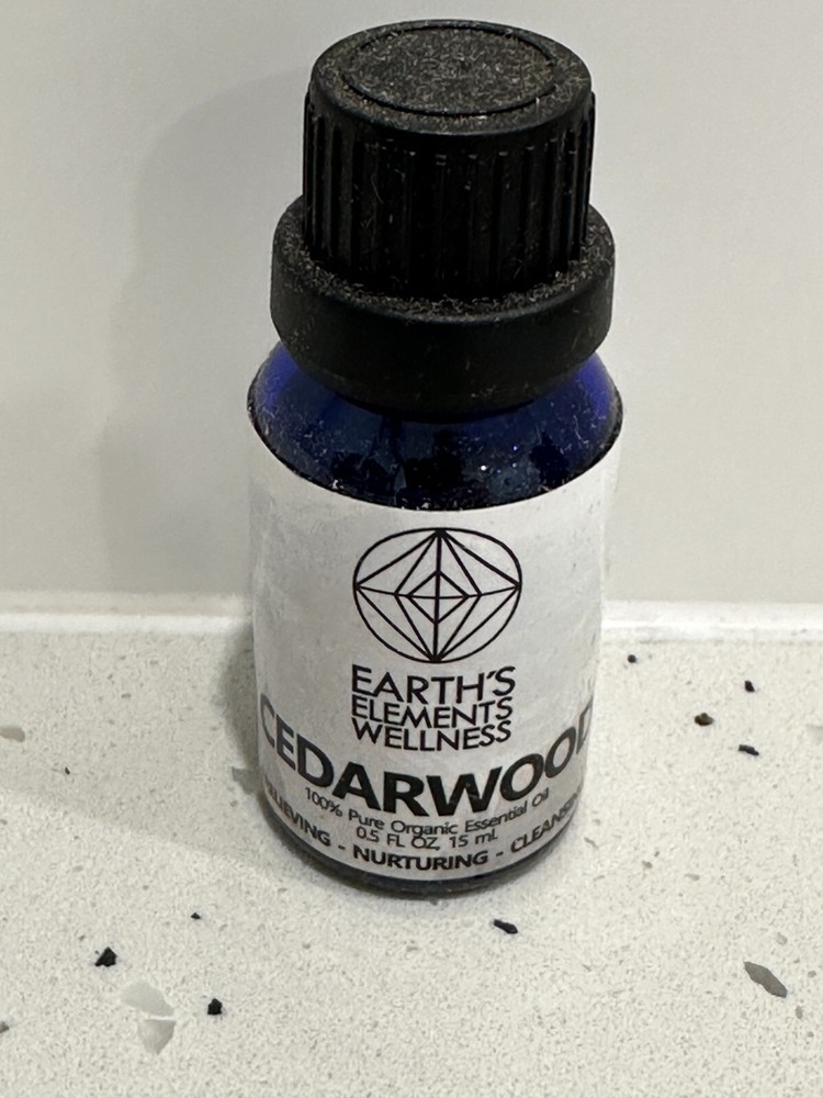 Earth Elements 100% Pure Cedarwood Essential Oil 15ml (0.5 fl. Oz) NEW