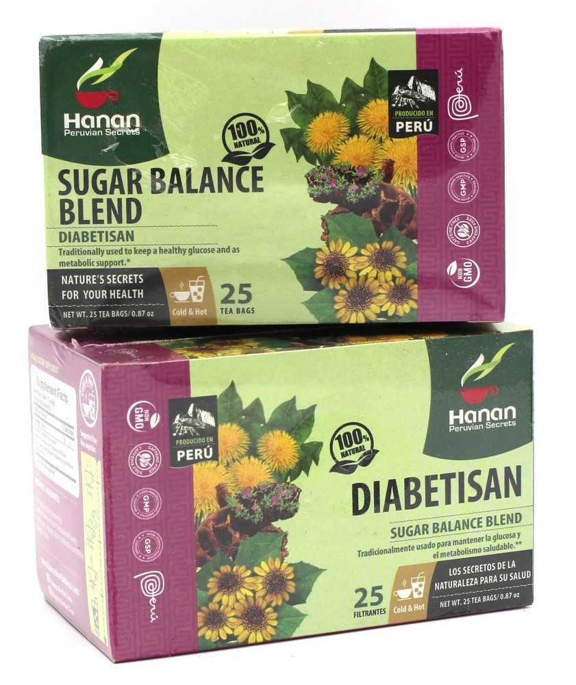 50 Tea Bags Diabetisan (Sugar Balance Blend Tea Bags) 2 Boxes (Hanan)