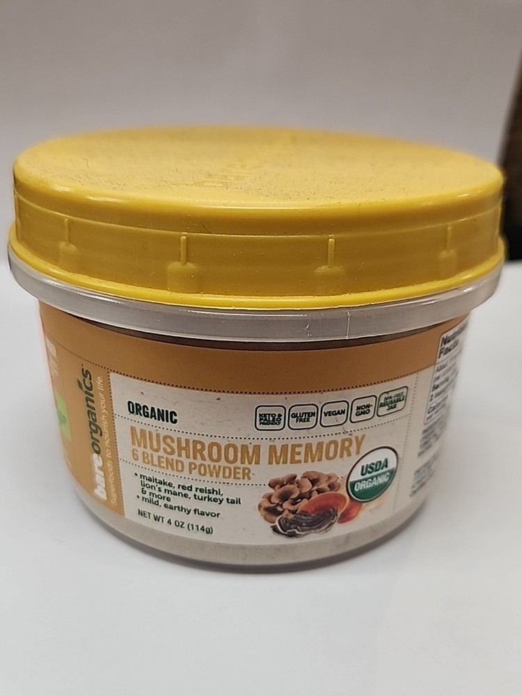 Organic Mushroom Memory 6 Blend Powder, 4 oz (114 g)