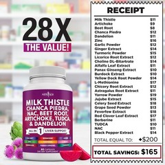 Milk Thistle NAC Chanca Piedra Beet Root Artichoke Dandelion Root Astragalus …