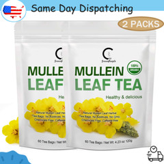 120 Tea bags Mullein Leaf Tea Non-GMO For Lugs Detox & Respiratory Support