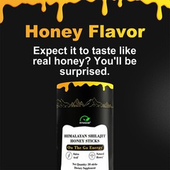 2026 Pure Himalayan She-Lajit Honey Sticks with Organic Honey, Naturally Sweeter