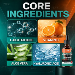 L-Glutathione + Aloe Vera Liquid Drops, 1200 mg L-Glutathione