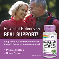Solaray Saw Palmetto & Pygeum | Once Daily Prostate & Urinary Health | 30 CT
