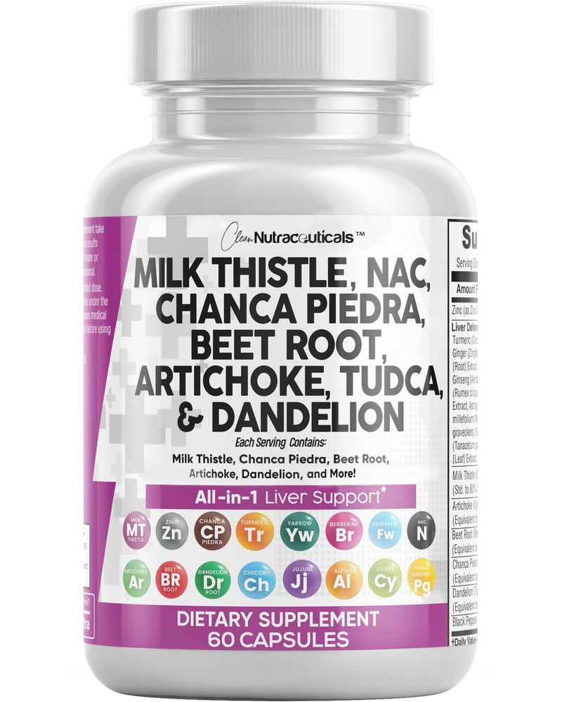 Milk Thistle NAC Chanca Piedra Beet Root Artichoke Astragalus Dandelion Root – L
