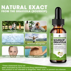 Soursop Graviola Liquid Drop for Cell Support & Regeneration, Immune System