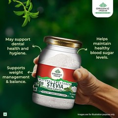 Organic India Stevia Powder – 75g | Plant-Based Natural Sweetener | Zero Calorie