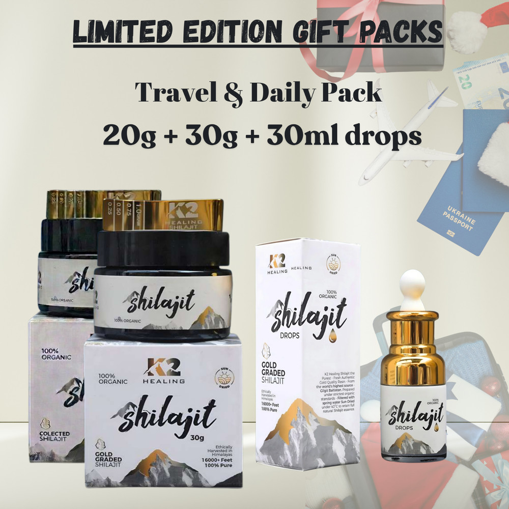Organic Himalayan Shilajit travel size pack Authentic k2 shilajit Lab Tested