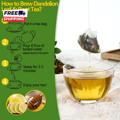 Premium Dandelion Leaf & Root Tea 100 Tea Bags/7.06Oz,For Liver & Kidney Health