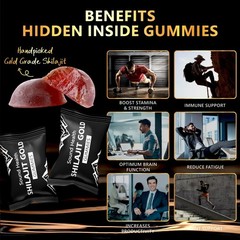 Sound Health Shilajit Gold Gummies | 3000mg 60 Count (Pack of 1)