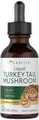 Turkey Tail Mushroom Liquid Extract | 2 FL Oz | Vegetarian Tincture | by Carlyle