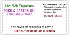 POKE ROOT & CASTOR OIL HERBAL SUPPLEMENTS-LYMPHATIC SUPPORT 2oz