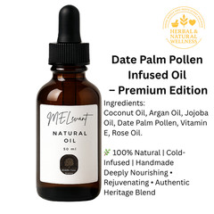 Date Palm Pollen Infused Coconut Oil 100% Natural | Skin & Hair Nourishing |50ml