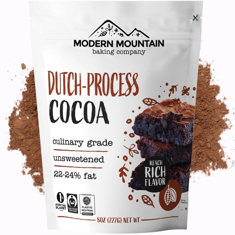 Cocoa Powder (8 oz) Dutch Processed Powder, Unsweetened, Extra 8 Ounce