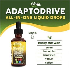 Natural Maca Root Liquid Drops Ashwagandha Fenugreek Beet Root and L-Arginine