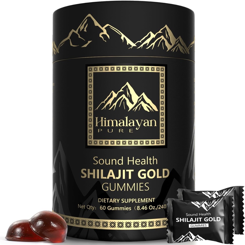 Sound Health Shilajit Gold Gummies | 3000mg 60 Count (Pack of 1)