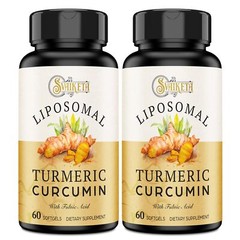 LIPOSOMAL TURMERIC CURCUMIN Curcuminoid Extract Piperine 60ct 2 Pack SVAIKETA