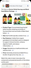 Serene Herbs Herbal Bitters Bundle Soursop + Black Seed Liquid 16 fl oz