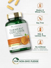 Carlyle Turmeric Curcumin with Black Pepper 1000mg | 180 Count (Pack of 1)