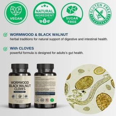 Detox Constipation Relief Black Walnut Wormwood Colon Cleanse Clove 60pcs