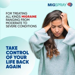 Migspray Instant Migraine Headache Relief Nasal Spray 15ml Reducing Migraine