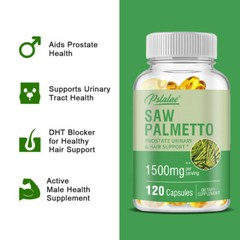 Saw Palmetto Capsules 1500mg – Prostate & Urinary Tract Health,Prevent Hair Loss