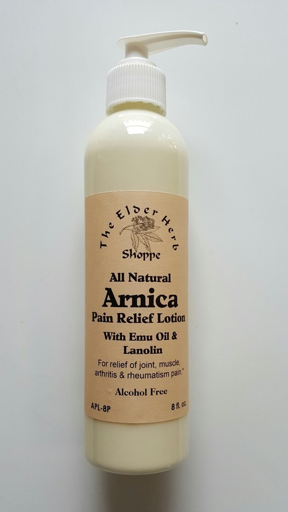 The Elder Herb Shoppe Arnica Lotion w/ Emu Oil 8 oz Joint Pain Relief Naturally