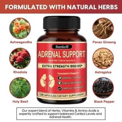 Adrenal Support Supplement, Ashwagandha, Panax Ginseng, Rhodiola Rosea