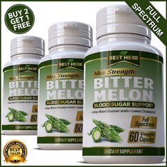 60 BITTER MELON PILLS CHOLESTEROL REDUCTION BLOOD SUGAR SUPPORT GLUCOSE PILLS