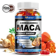 Maca Root With Ashwagandha,Korean Red Panax Ginseng – 12000mg Male Boost Gummies