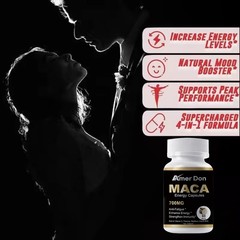 Black Maca Capsules – Testosterone Booster, Support, Energy, Endurance, Desire