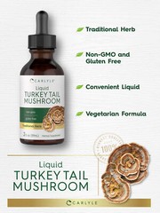 Turkey Tail Mushroom Liquid Extract | 2 FL Oz | Vegetarian Tincture | by Carlyle