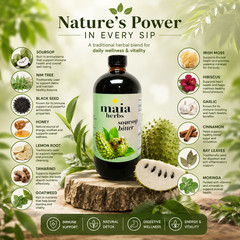 Soursop Bitters Pure 16 oz 100% Natural Detox Herb – Gut Digestive Health