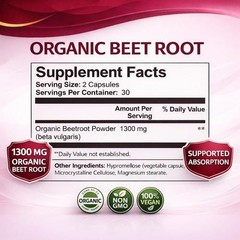 eBay Beravia Organic Beet Root Capsules, Purely Natural, Non-GMO 60-Counts