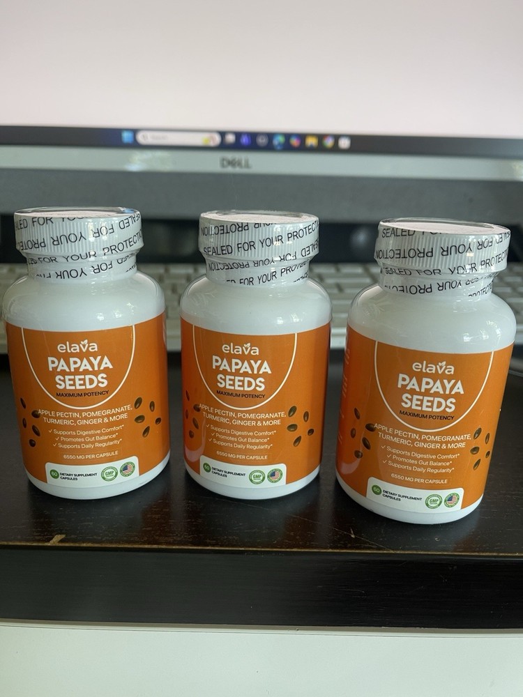 3 Unopened Bottles – Papaya Seeds Maximum Potency