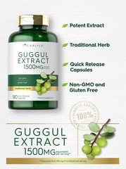 Guggul Extract 1500mg | Guggulsterone | 180 Capsules | Non-GMO | by Carlyle