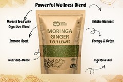 Moringa Tea with Ginger 8 oz, Boost Immunity, Aid in Digestion(1 Pack)