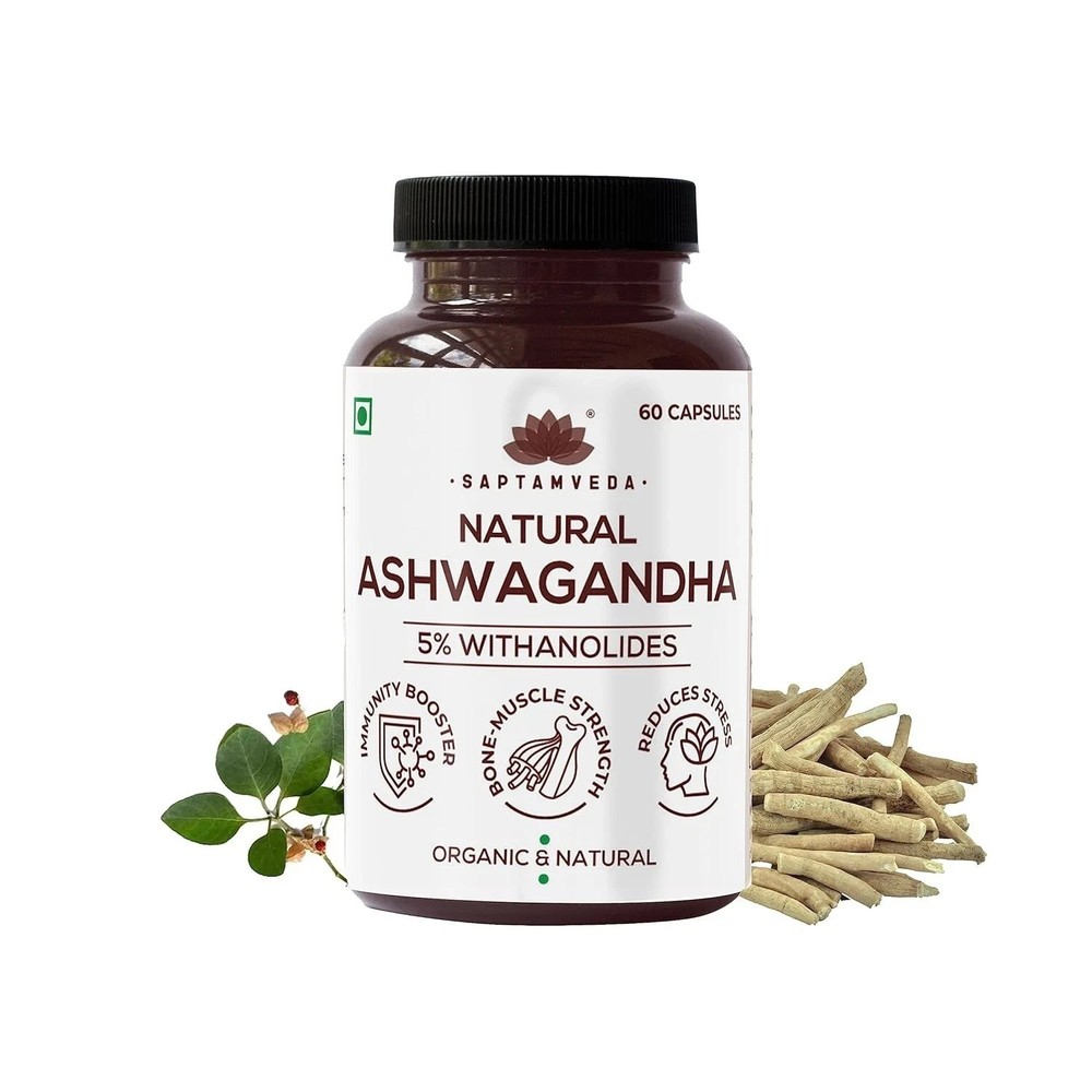 Saptamveda Ashwagandha Capsules, 60 Capsules g468